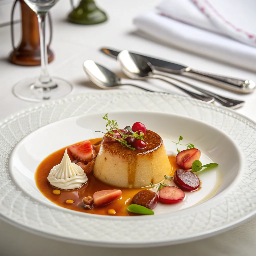 An elegant presentation of a traditional French dish